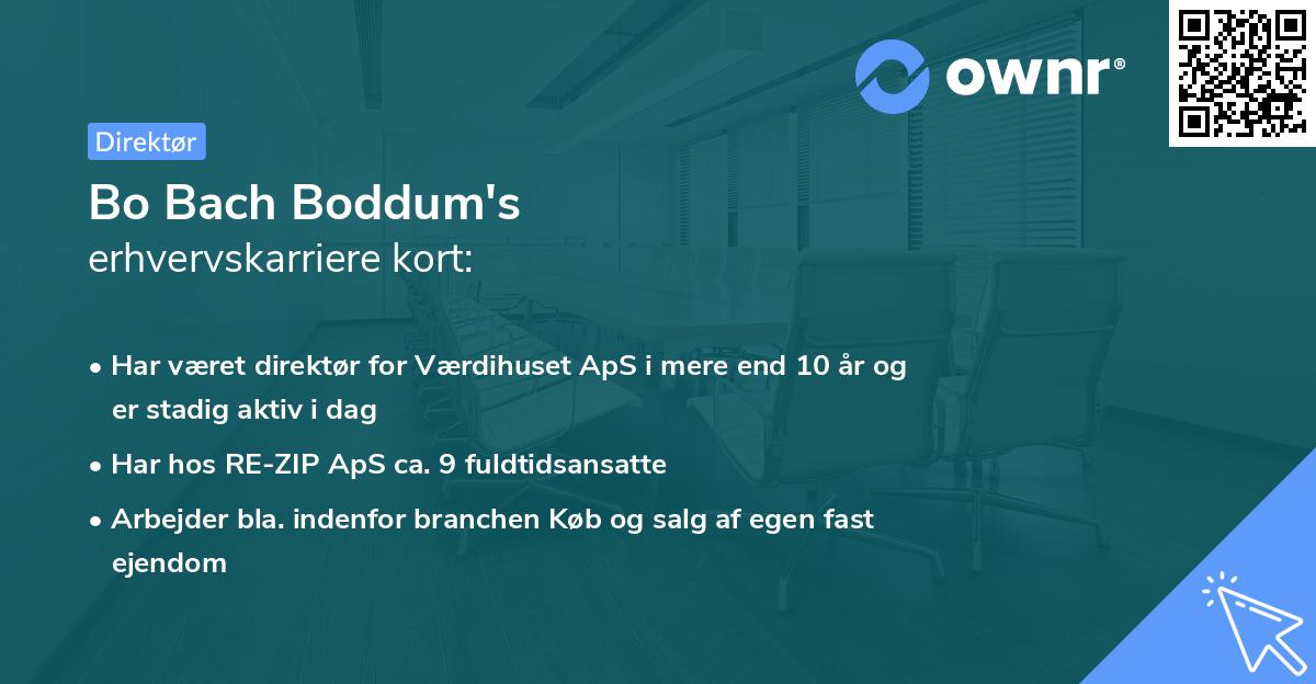 Bo Bach Boddum's erhvervskarriere kort
