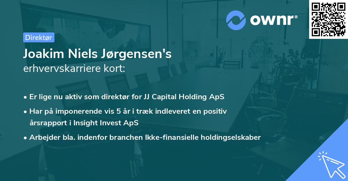 Joakim Niels Jørgensen's erhvervskarriere kort