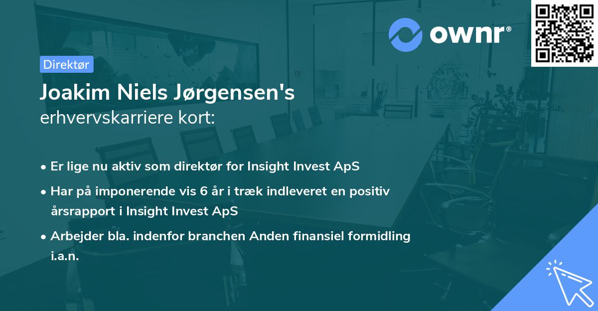 Joakim Niels Jørgensen's erhvervskarriere kort