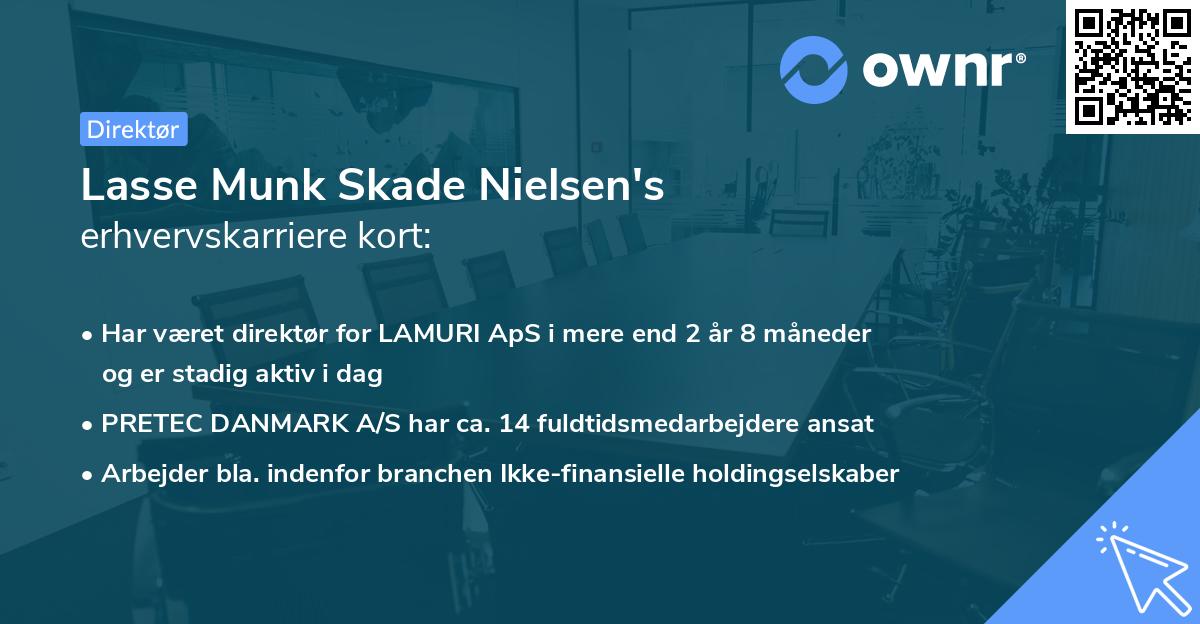 Lasse Munk Skade Nielsen's erhvervskarriere kort