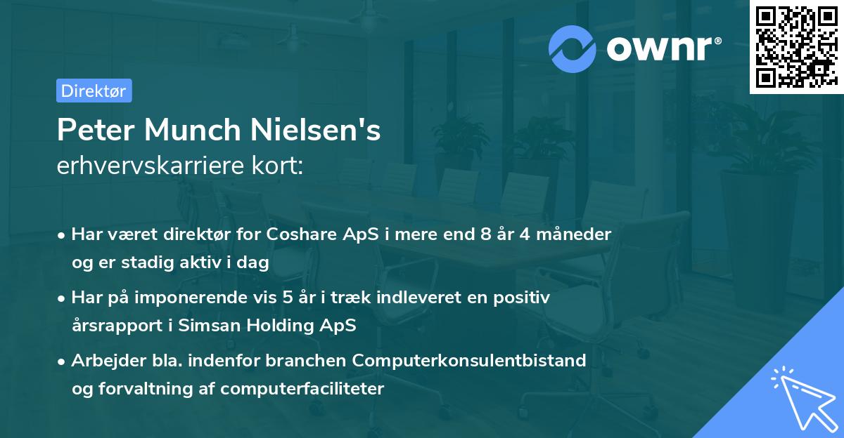 Peter Munch Nielsen's erhvervskarriere kort