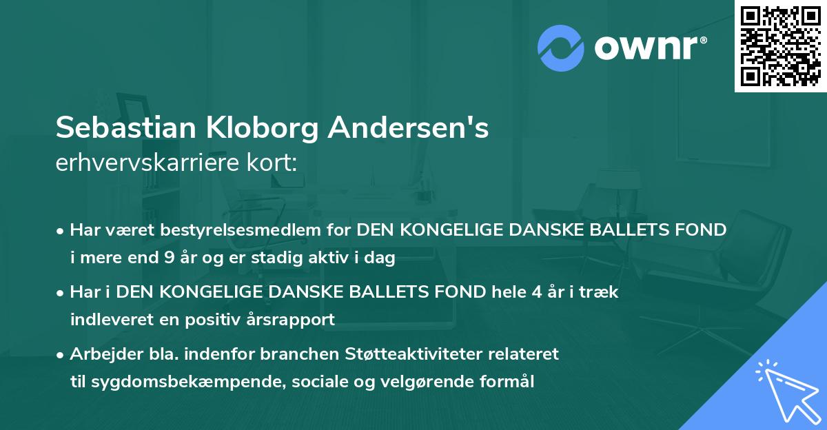 Sebastian Kloborg Andersen's erhvervskarriere kort