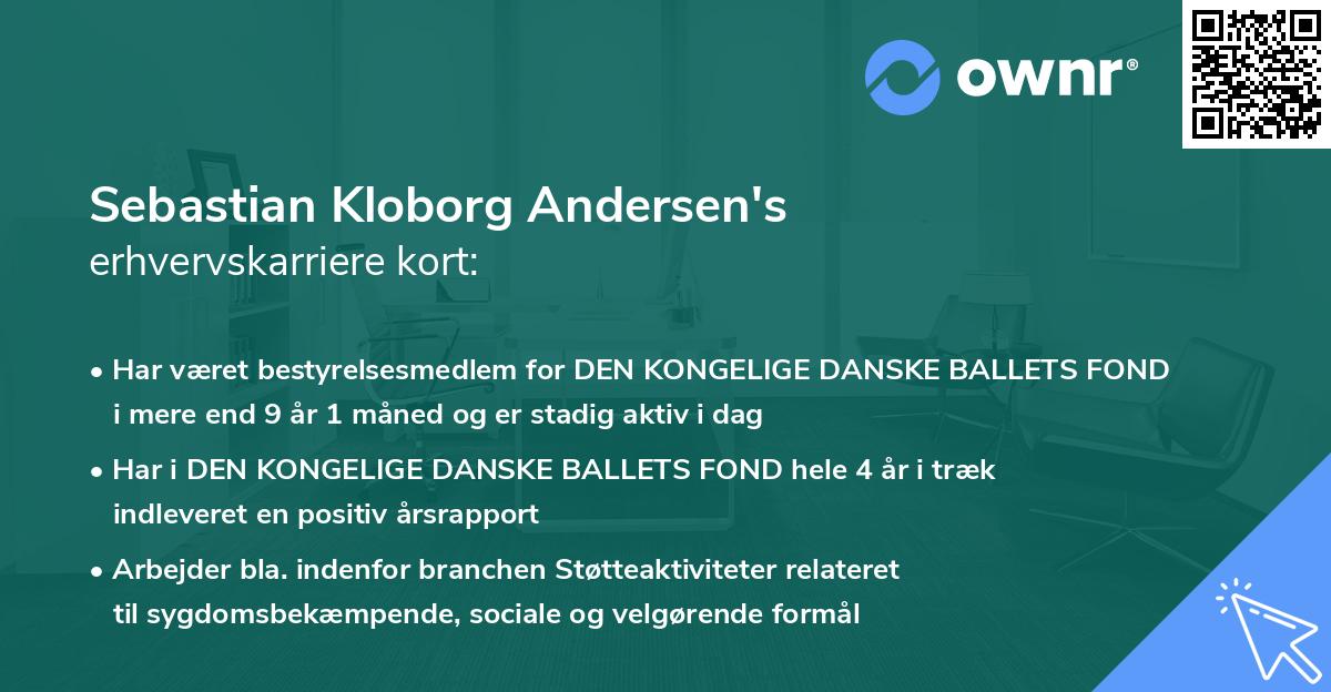 Sebastian Kloborg Andersen's erhvervskarriere kort