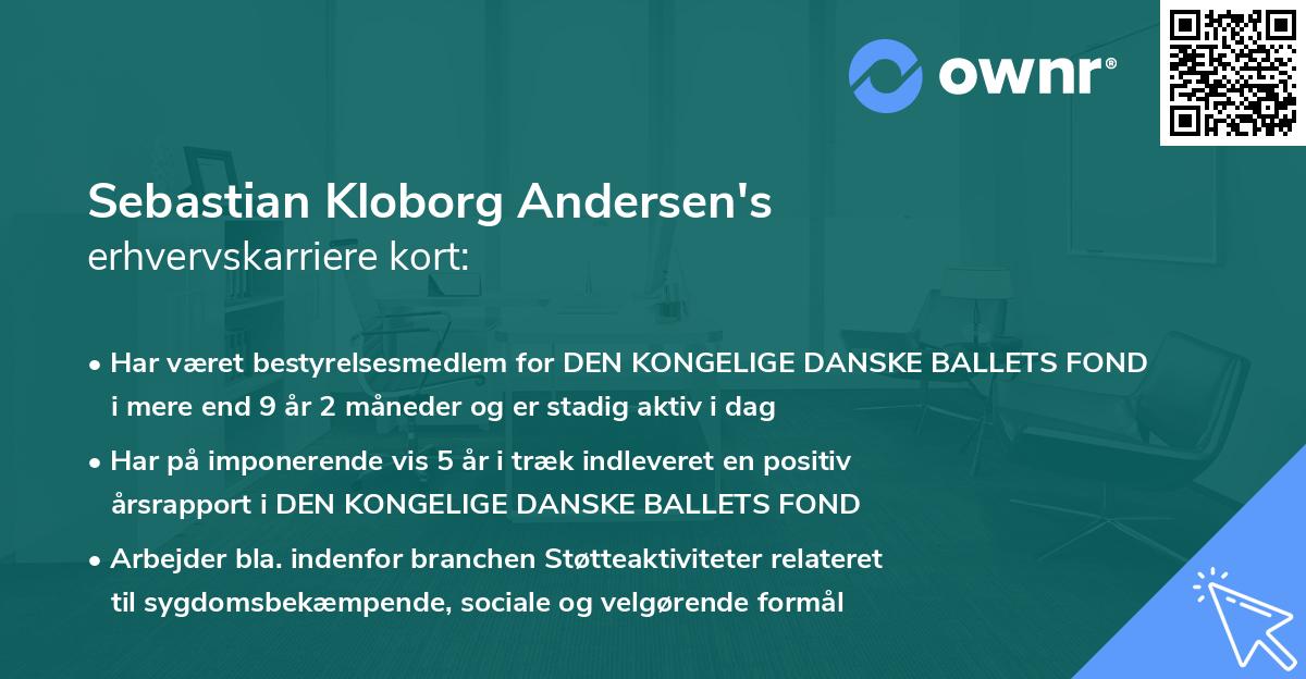 Sebastian Kloborg Andersen's erhvervskarriere kort