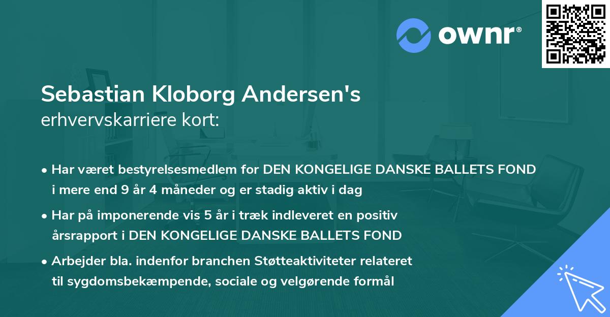 Sebastian Kloborg Andersen's erhvervskarriere kort