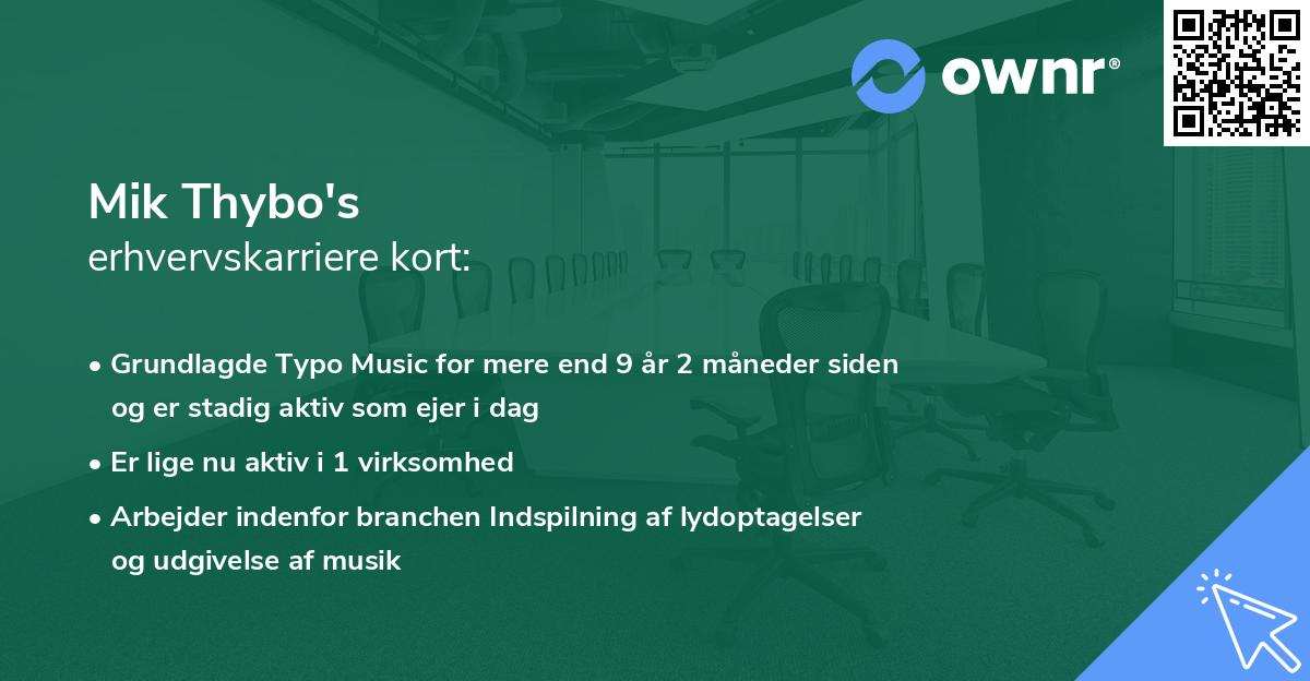 Mik Thybo's erhvervskarriere kort