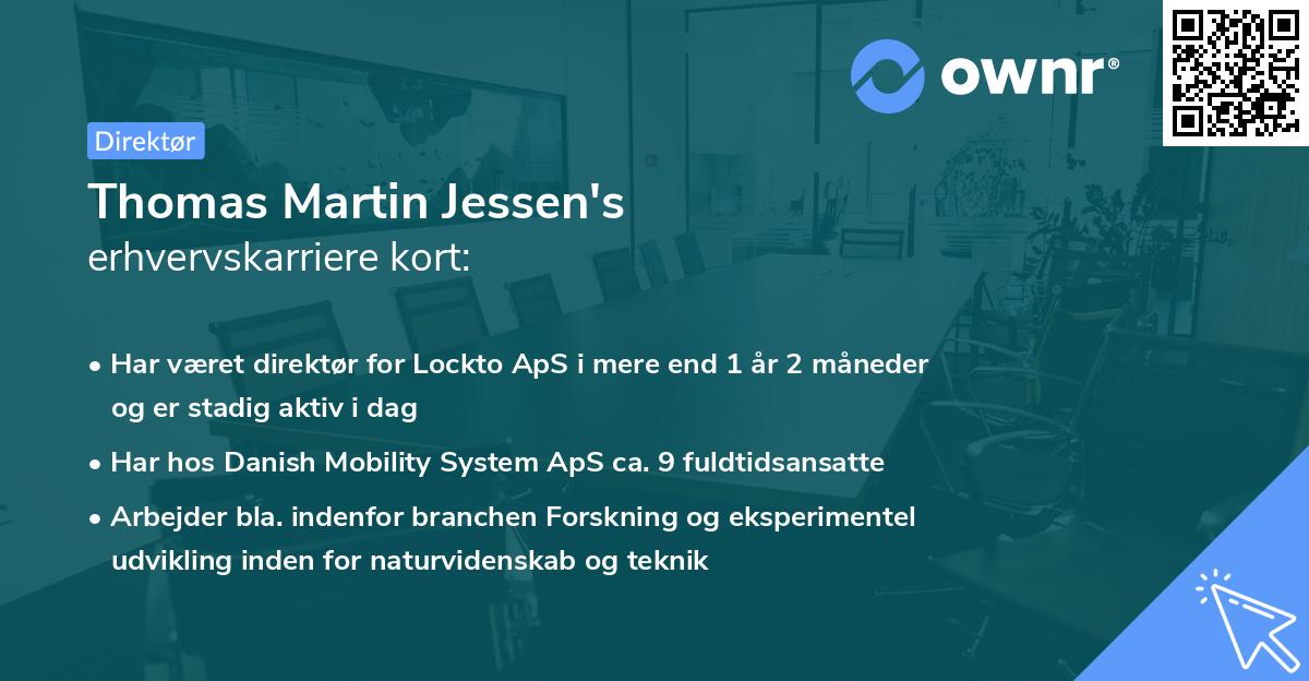 Thomas Martin Jessen's erhvervskarriere kort