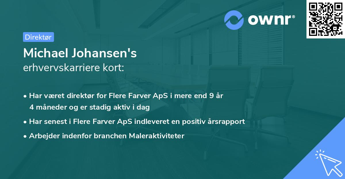 Michael Johansen's erhvervskarriere kort