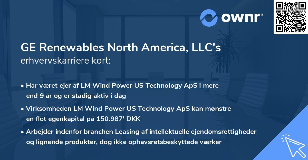 GE Renewables North America, LLC's erhvervskarriere kort