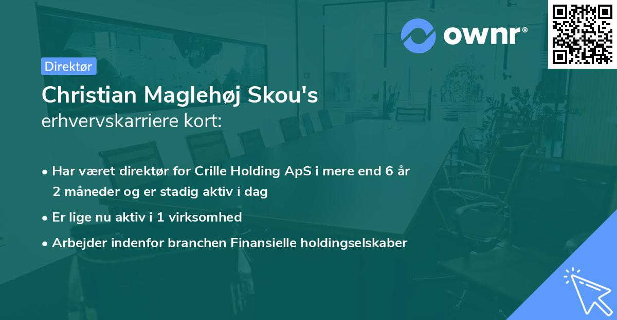 Christian Maglehøj Skou's erhvervskarriere kort