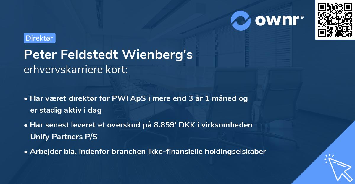 Peter Feldstedt Wienberg's erhvervskarriere kort