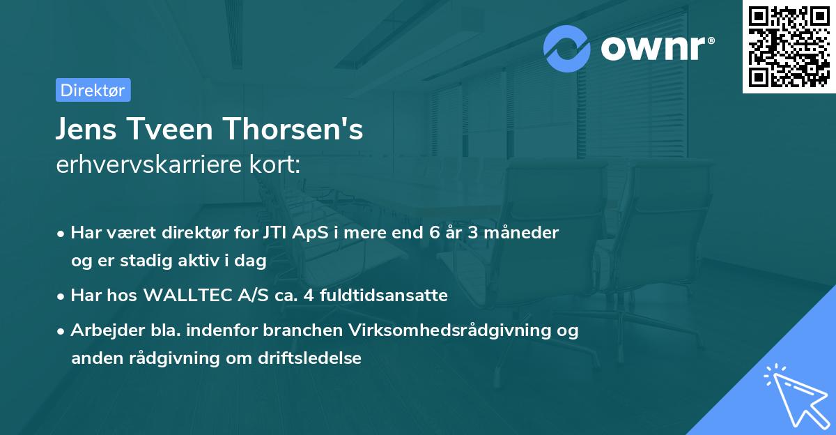 Jens Tveen Thorsen's erhvervskarriere kort