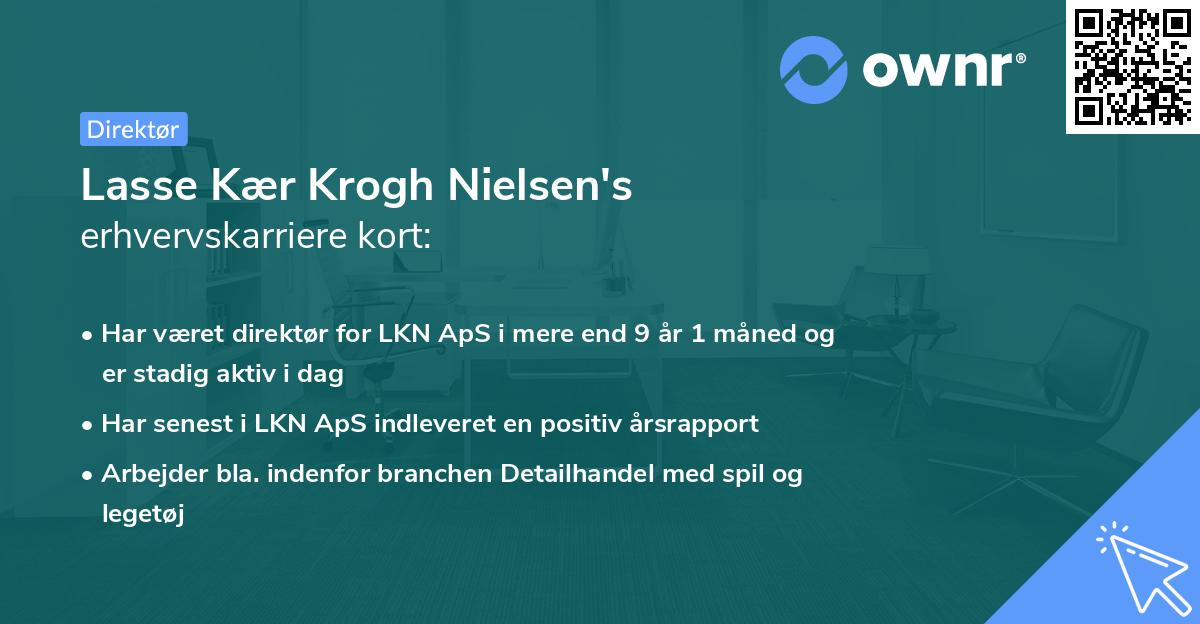 Lasse Kær Krogh Nielsen's erhvervskarriere kort