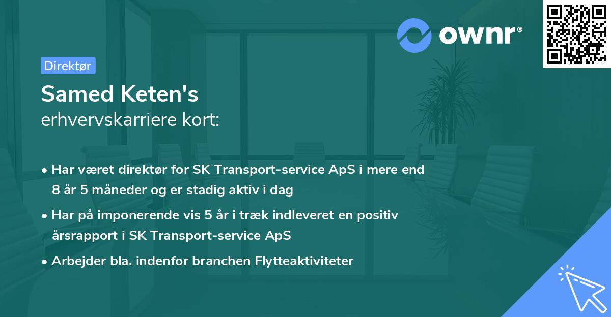 Samed Keten's erhvervskarriere kort