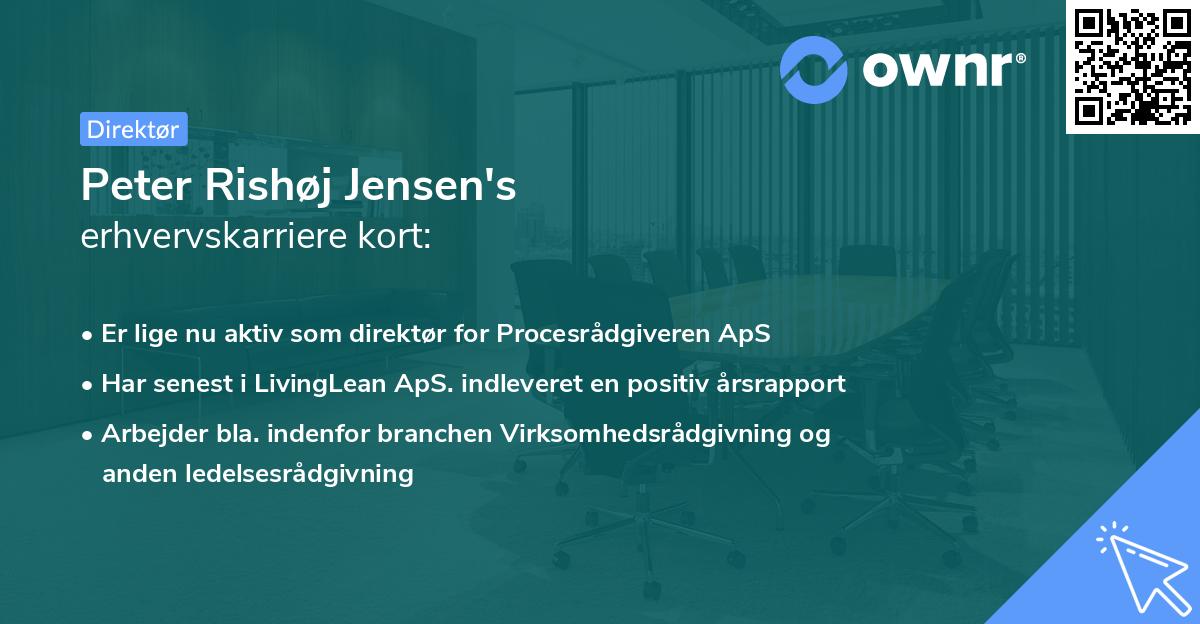 Peter Rishøj Jensen's erhvervskarriere kort