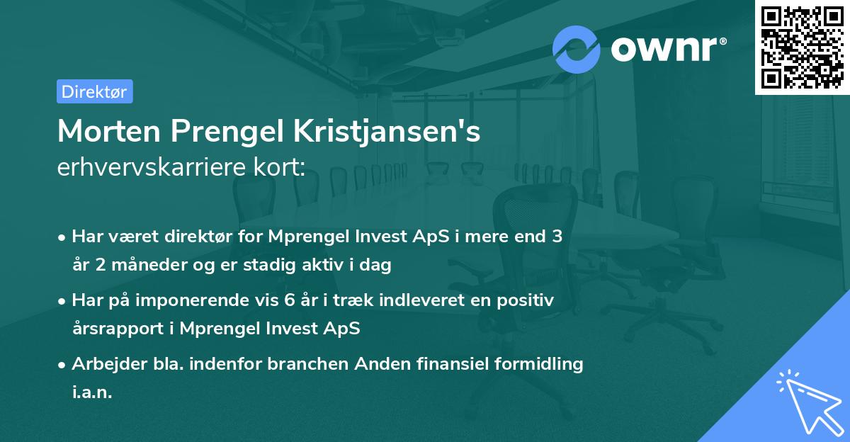 Morten Prengel Kristjansen's erhvervskarriere kort