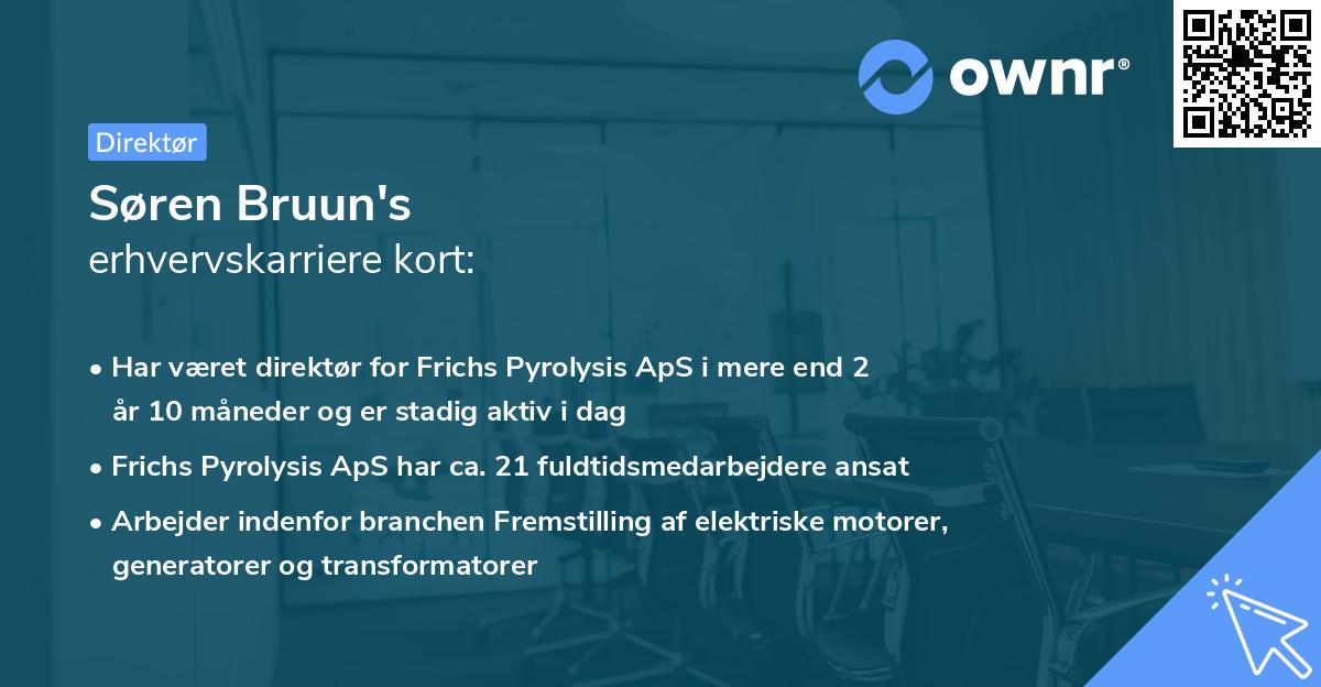 Søren Bruun's erhvervskarriere kort