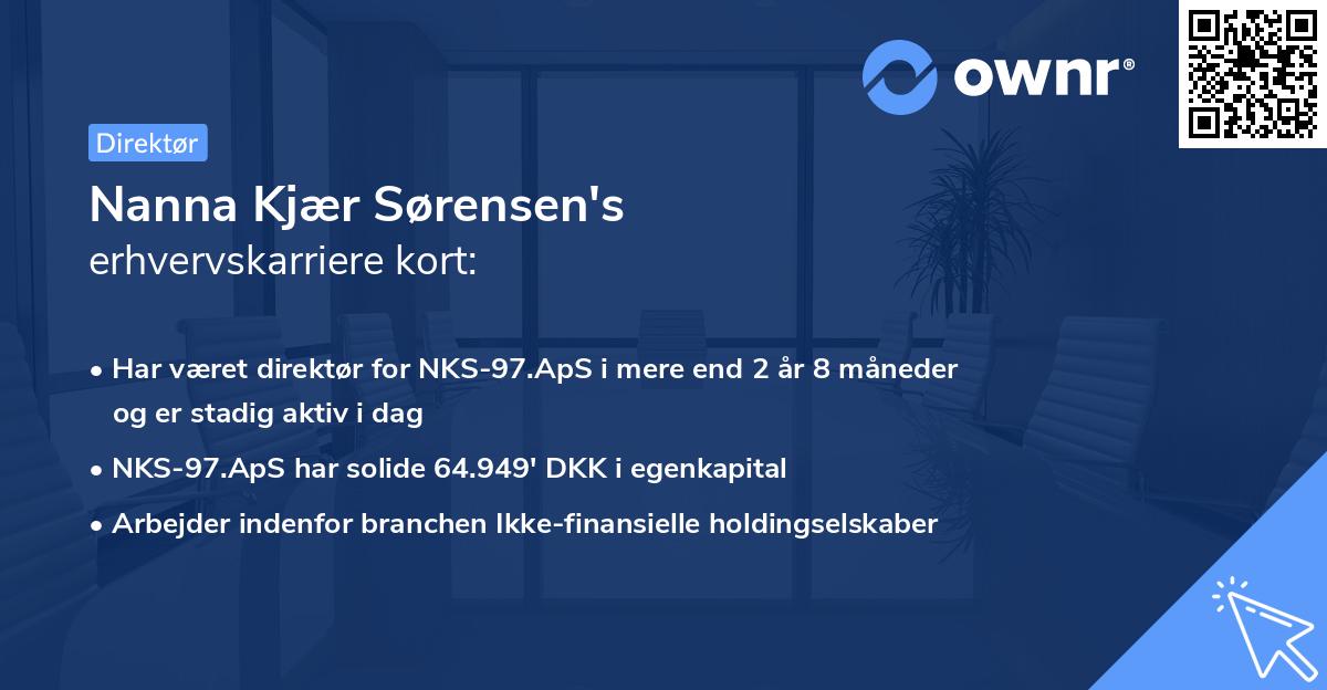 Nanna Kjær Sørensen's erhvervskarriere kort