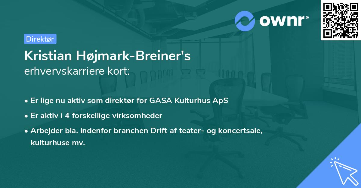 Kristian Højmark-Breiner's erhvervskarriere kort