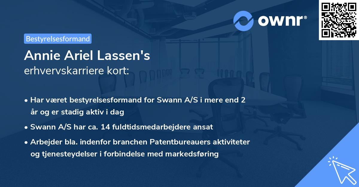 Annie Ariel Lassen's erhvervskarriere kort