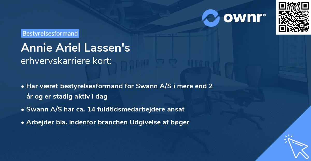 Annie Ariel Lassen's erhvervskarriere kort