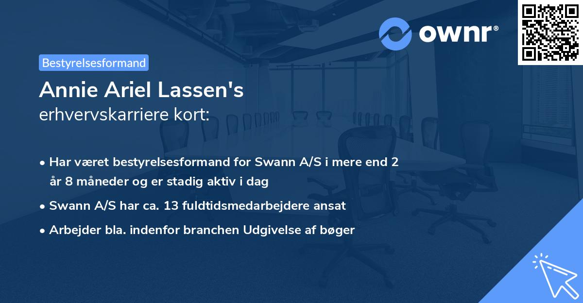 Annie Ariel Lassen's erhvervskarriere kort