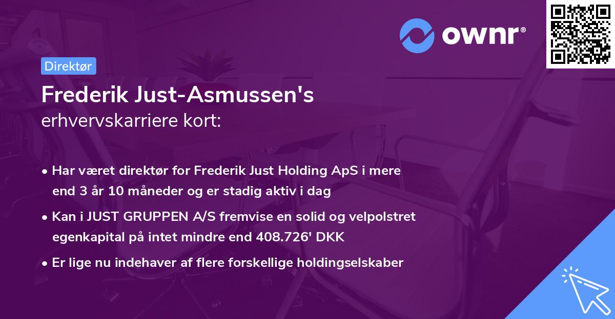 Frederik Just-Asmussen's erhvervskarriere kort