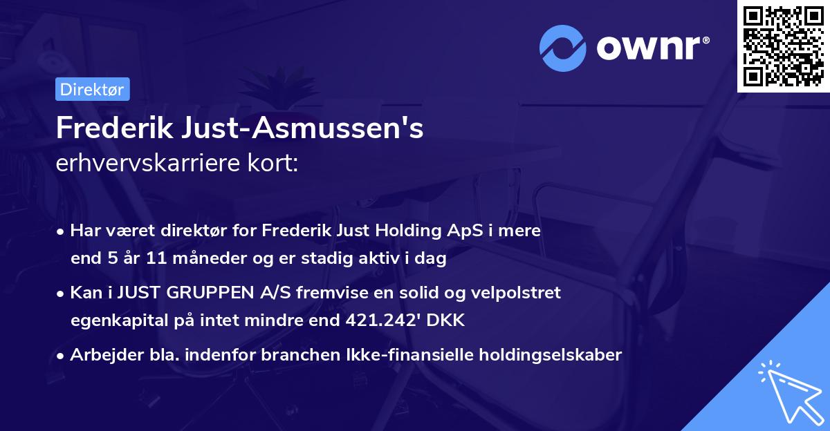 Frederik Just-Asmussen's erhvervskarriere kort