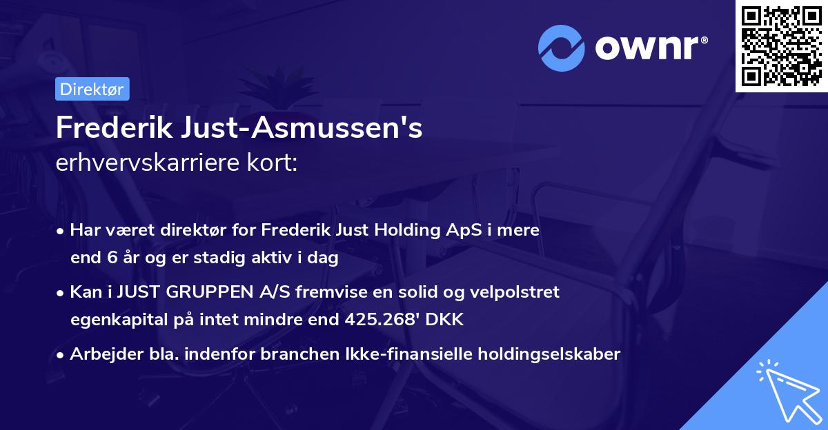 Frederik Just-Asmussen's erhvervskarriere kort