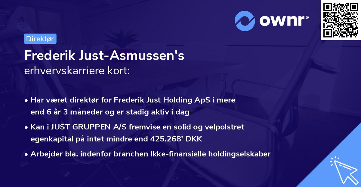 Frederik Just-Asmussen's erhvervskarriere kort
