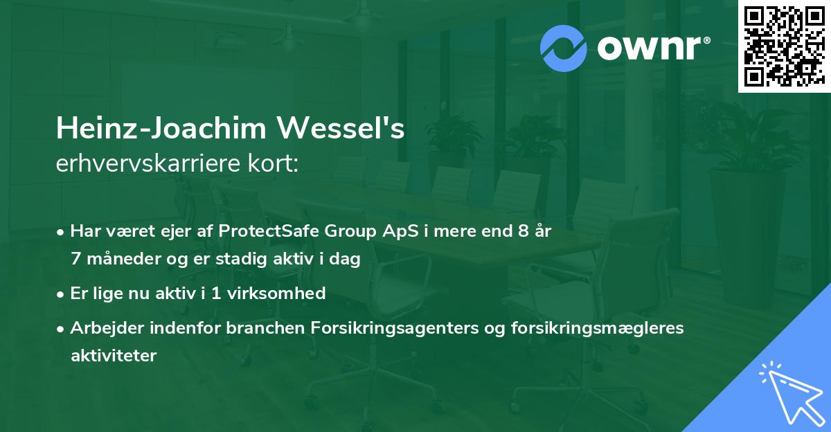 Heinz-Joachim Wessel's erhvervskarriere kort