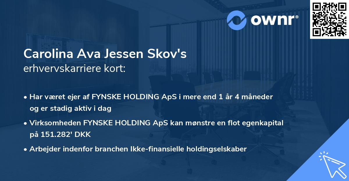 Carolina Ava Jessen Skov's erhvervskarriere kort
