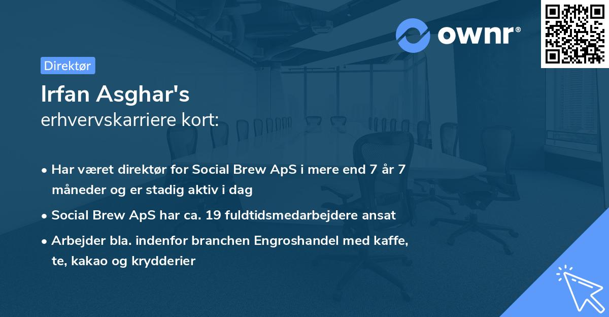 Irfan Asghar's erhvervskarriere kort