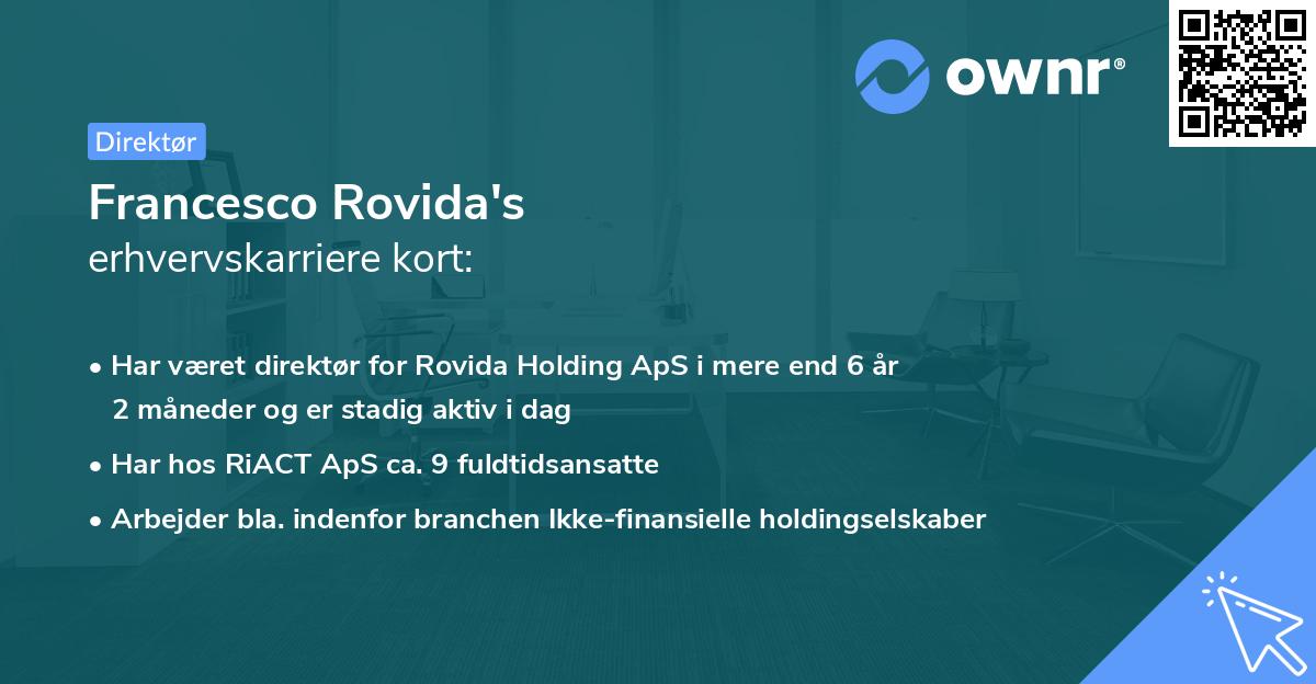 Francesco Rovida's erhvervskarriere kort