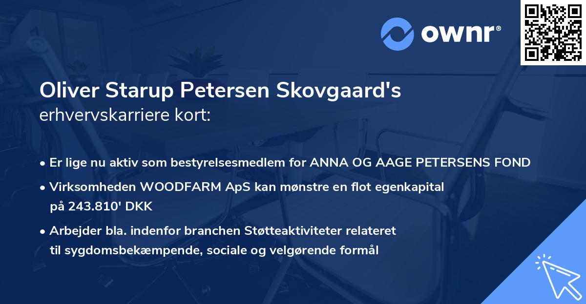 Oliver Starup Petersen Skovgaard's erhvervskarriere kort
