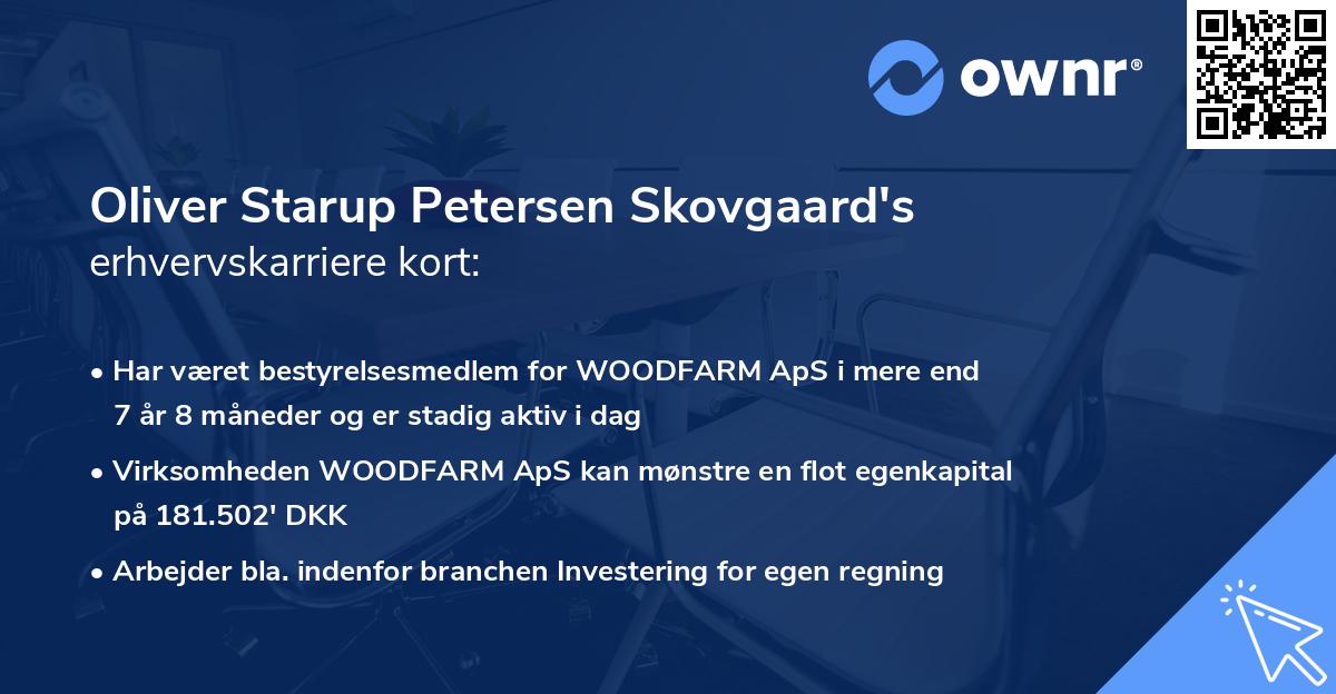 Oliver Starup Petersen Skovgaard's erhvervskarriere kort