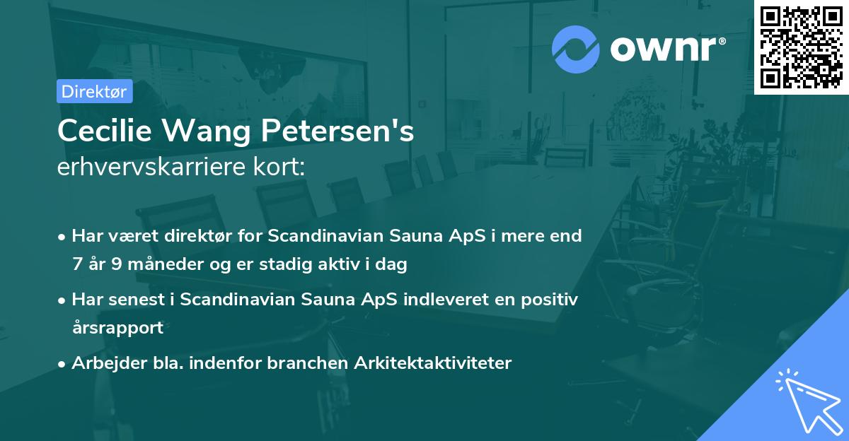 Cecilie Wang Petersen's erhvervskarriere kort