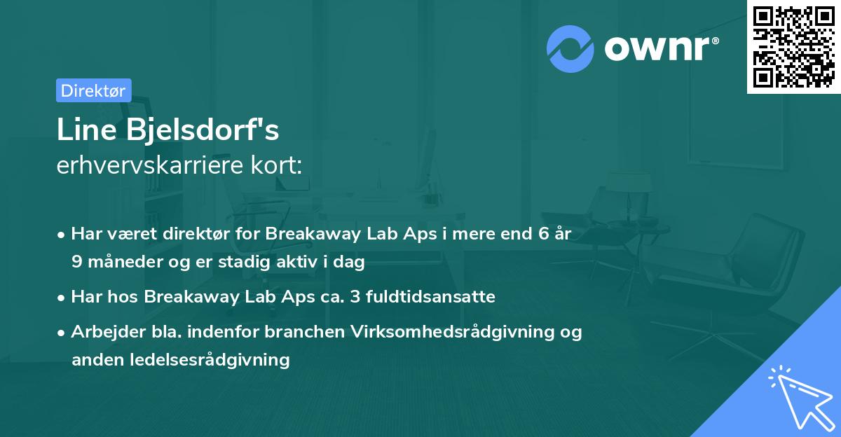 Line Bjelsdorf's erhvervskarriere kort