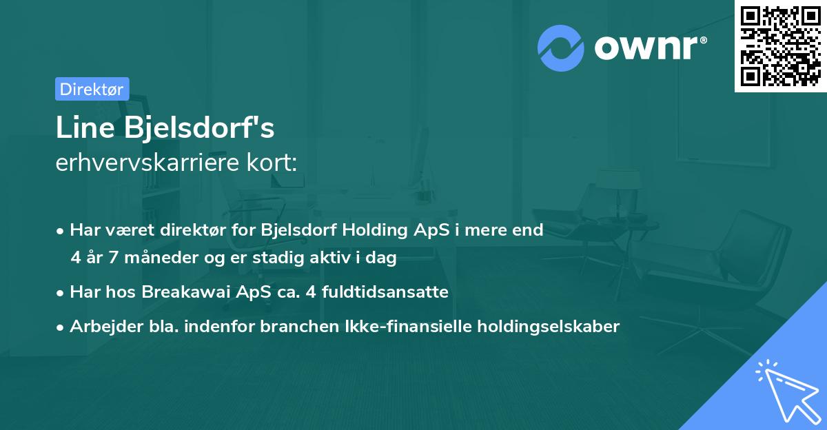 Line Bjelsdorf's erhvervskarriere kort