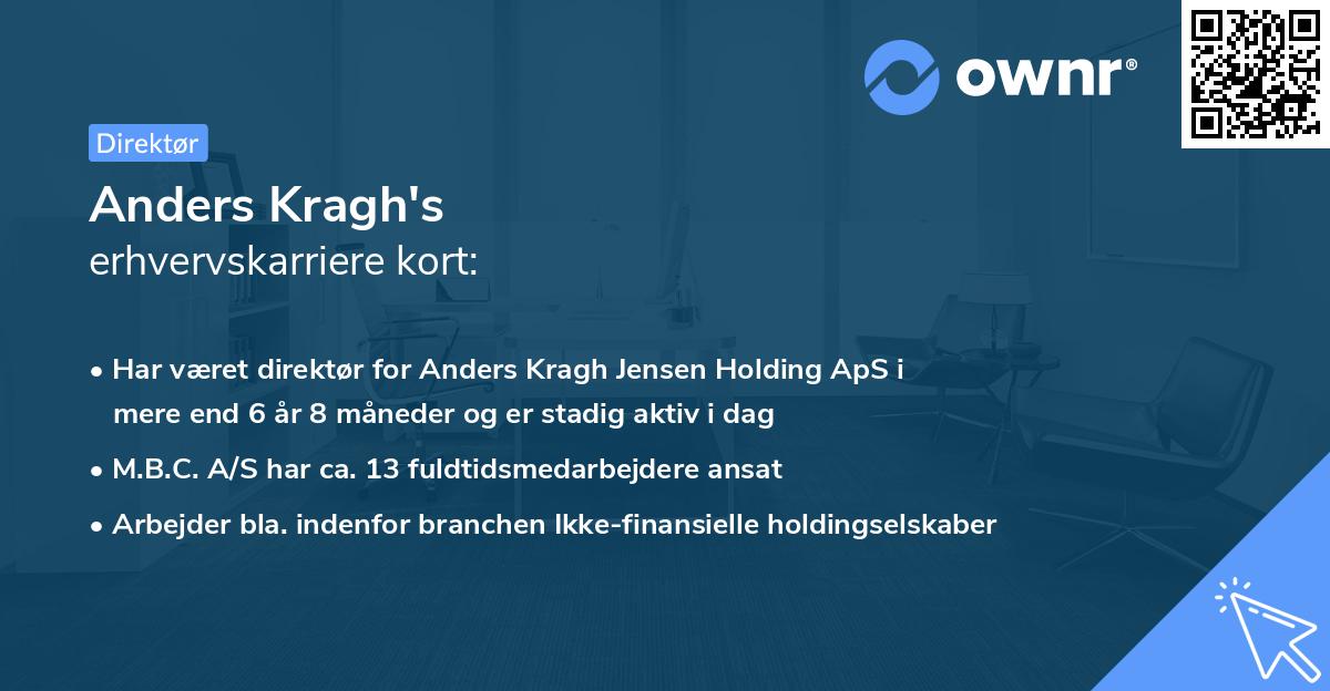 Anders Kragh's erhvervskarriere kort