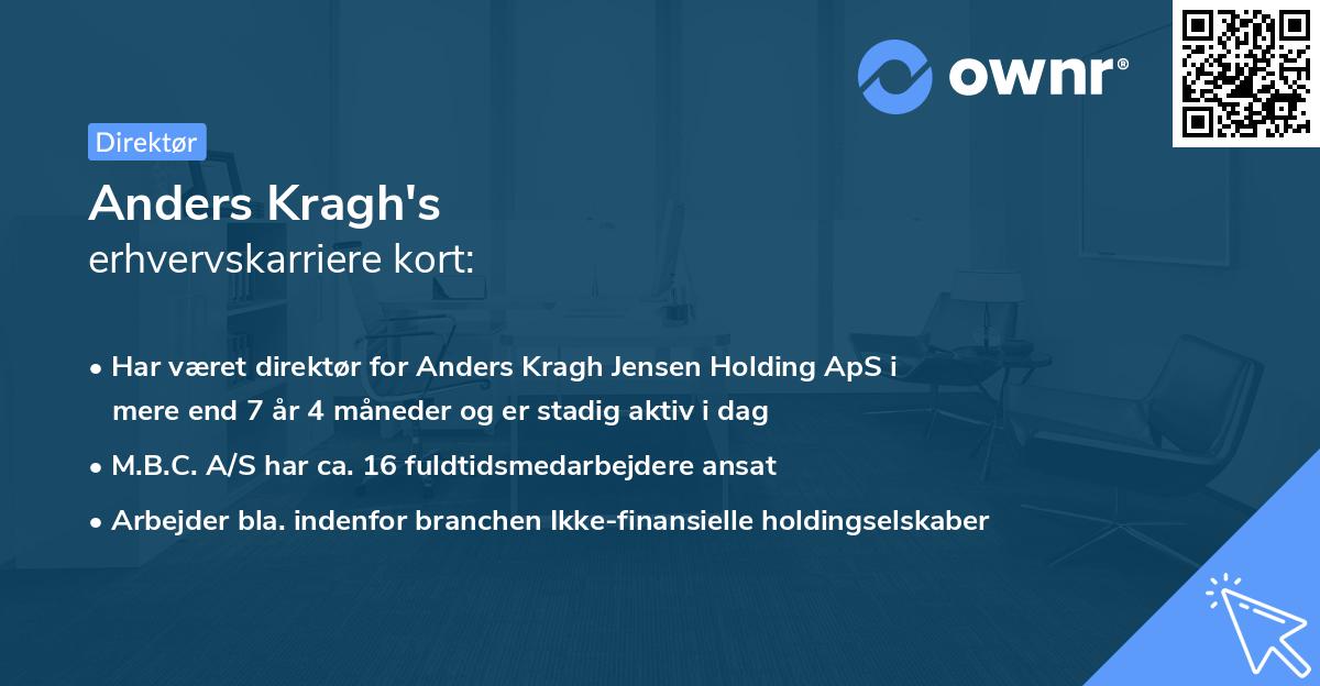 Anders Kragh's erhvervskarriere kort