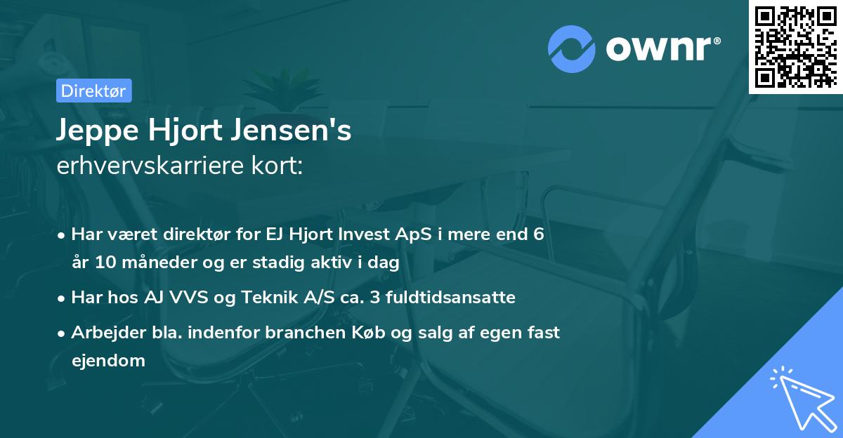 Jeppe Hjort Jensen's erhvervskarriere kort