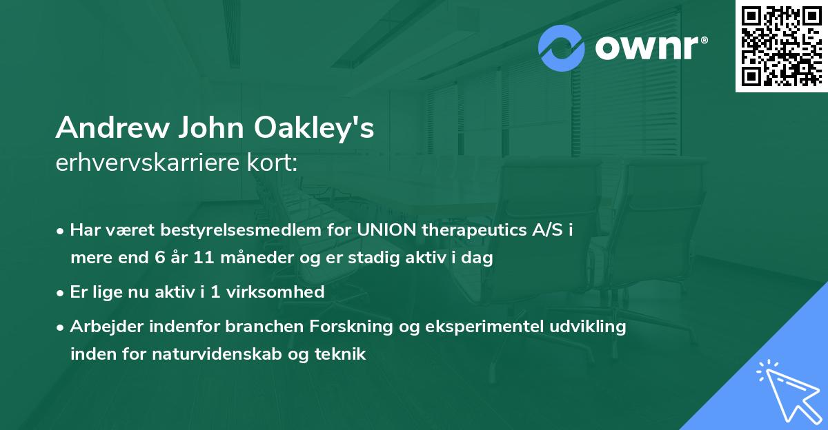 Andrew John Oakley's erhvervskarriere kort