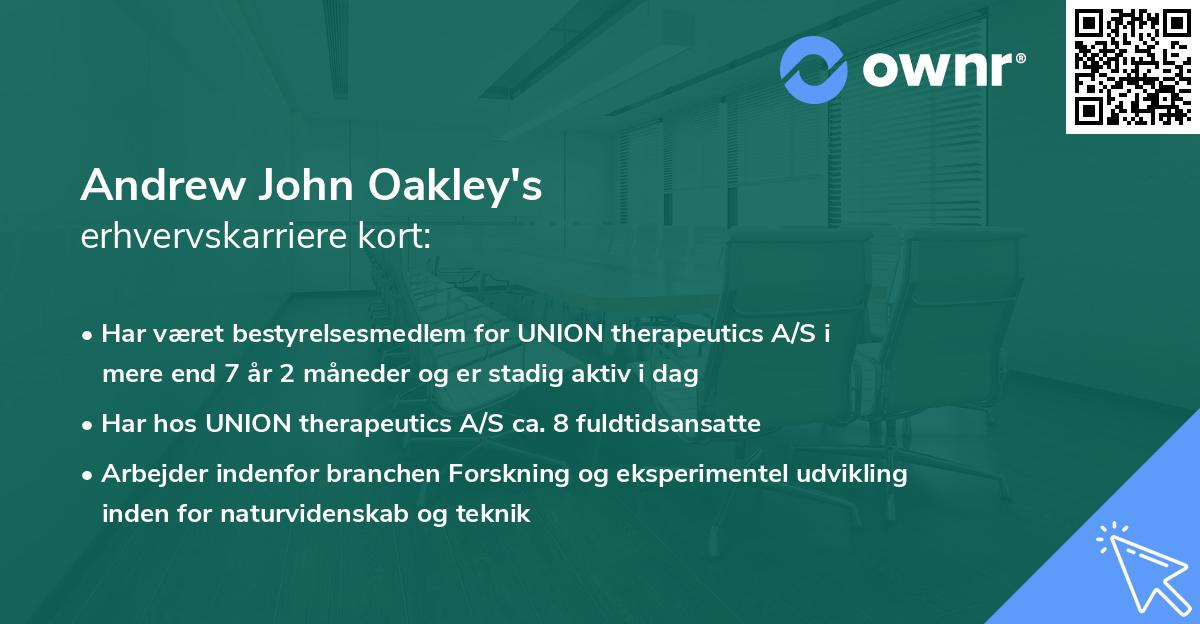 Andrew John Oakley's erhvervskarriere kort