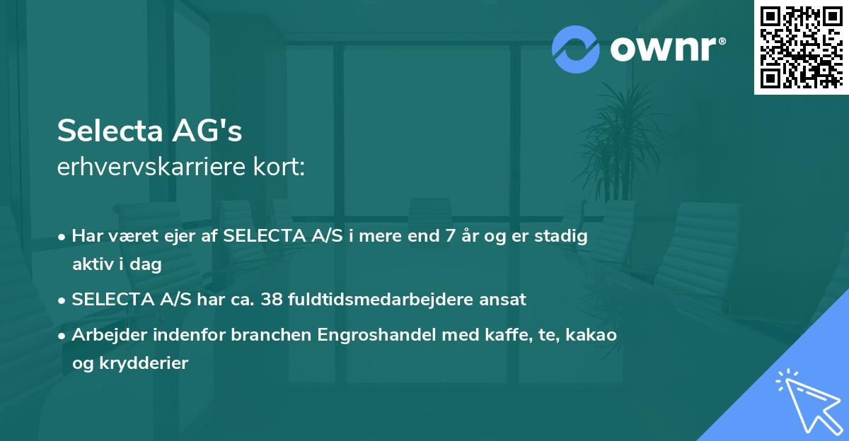 Selecta AG's erhvervskarriere kort