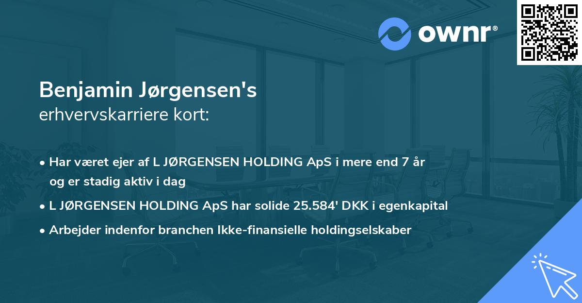 Benjamin Jørgensen's erhvervskarriere kort