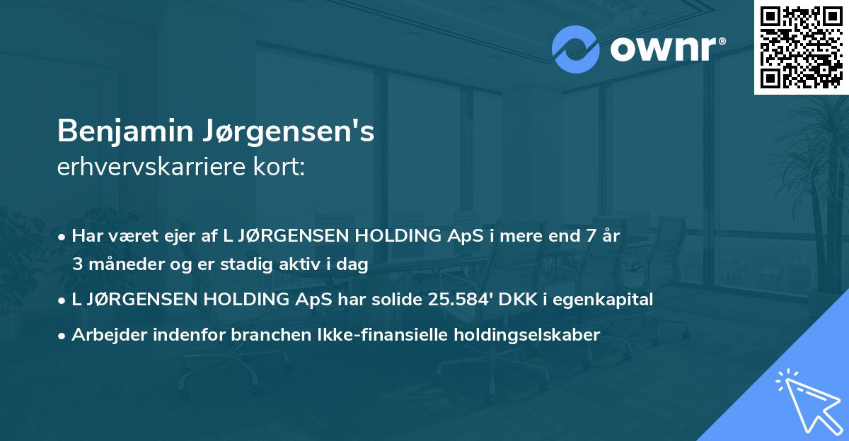 Benjamin Jørgensen's erhvervskarriere kort