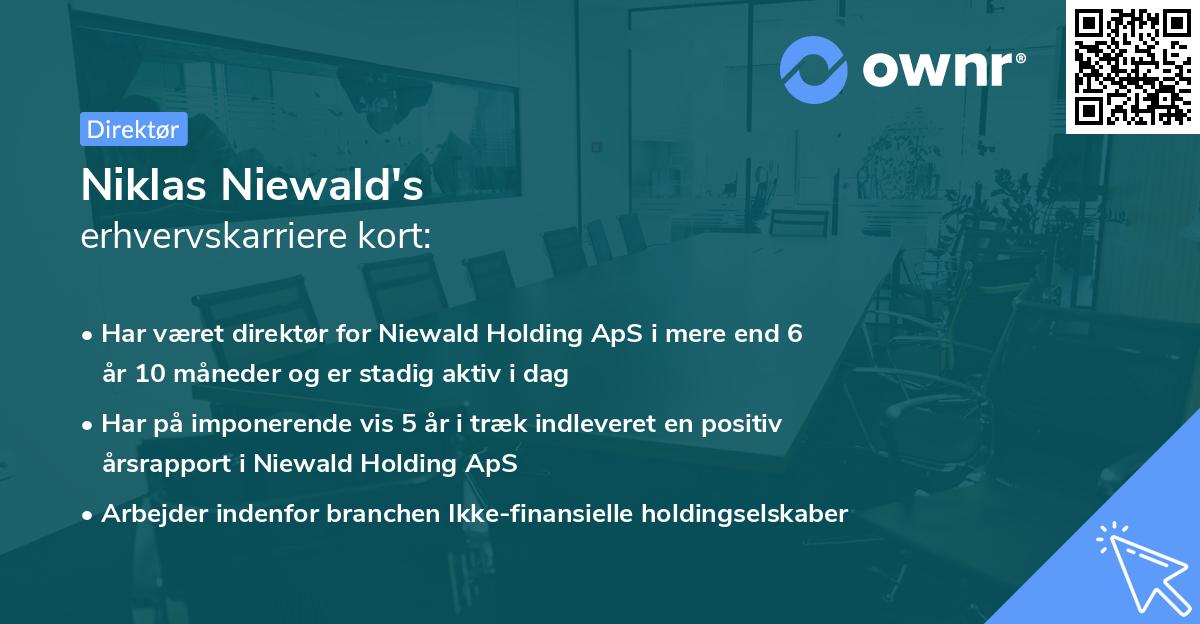 Niklas Niewald's erhvervskarriere kort