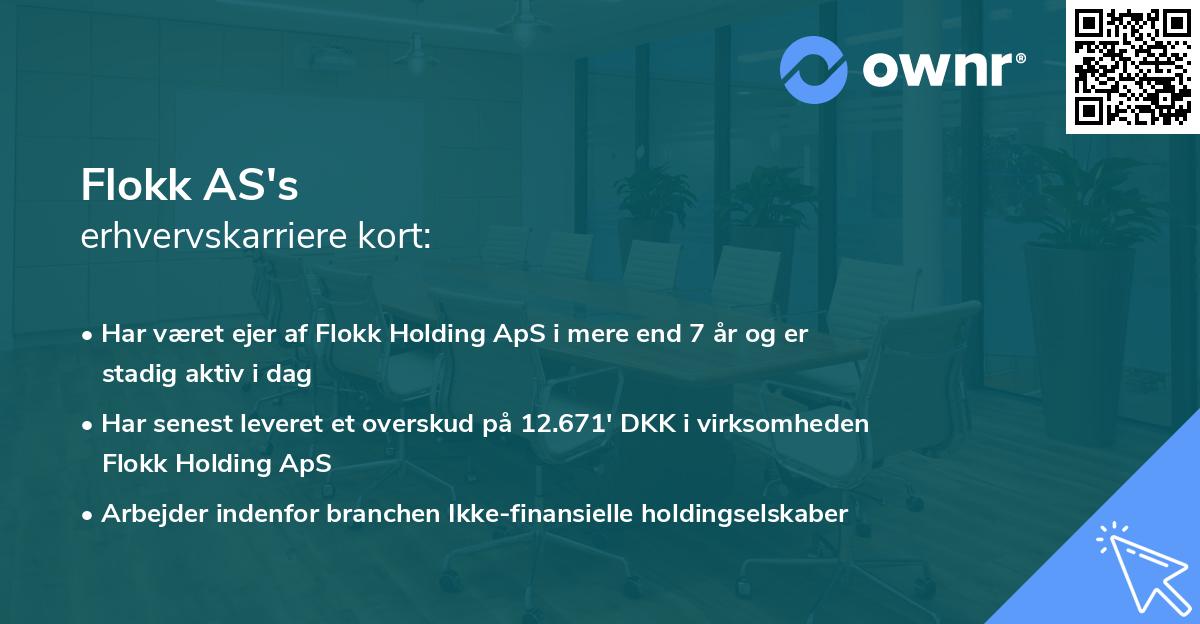 Flokk AS's erhvervskarriere kort
