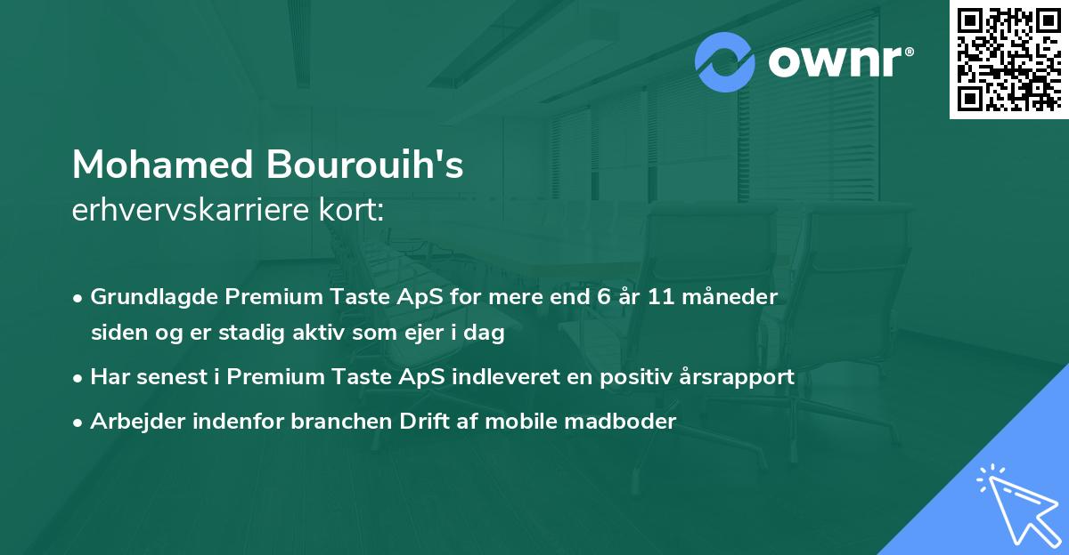 Mohamed Bourouih's erhvervskarriere kort